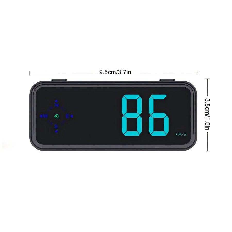 Digital GPS Speedometer New HUD Car Head Up Display LCD Display with MPH/KMH Digital Speed Compass for All Vehicle 7 Colors switch to your favorite color