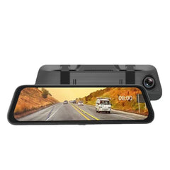 10'' Mirror Dash Cam Night Vision 1080P FHD Full Touch Screen Front and Rear View Backup Camera for Cars Loop Recording Streaming Media 170°Wide Angle